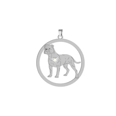 Silver Continental Bulldog pendant, FREE ENGRAVING - MEJK Jewellery