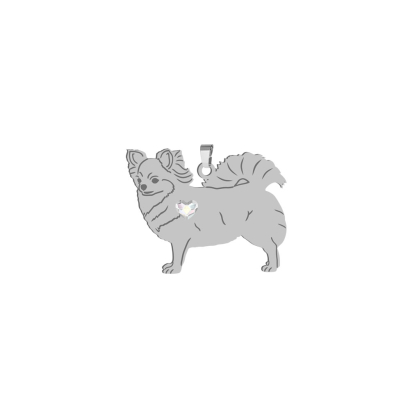 Zawieszka z psem Chihuahua Długowłosa srebro GRAWER GRATIS - MEJK Jewellery