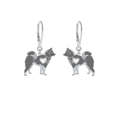 Silver Karelian Bear Dog earrings, FREE ENGRAVING - MEJK Jewellery
