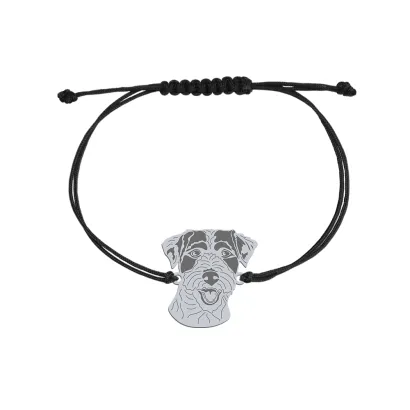 Silver Parson Russell Terrier string bracelet, FREE ENGRAVING - MEJK Jewellery