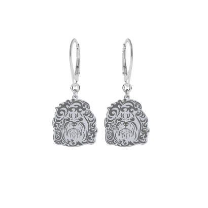 Silver Russian Tsvetnaya Bolonka earrings, FREE ENGRAVING - MEJK Jewellery