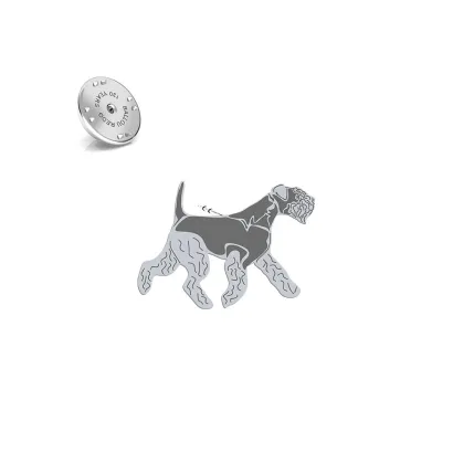 Wpinka z psem Lakeland Terrier srebro - MEJK Jewellery