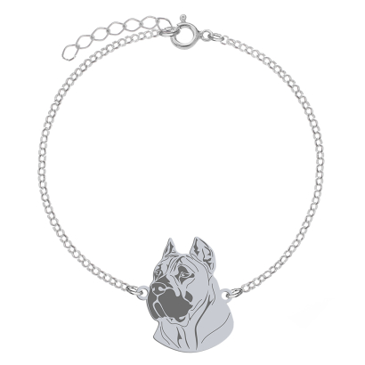 Silver Perro de Presa Canario bracelet, FREE ENGRAVING - MEJK Jewellery