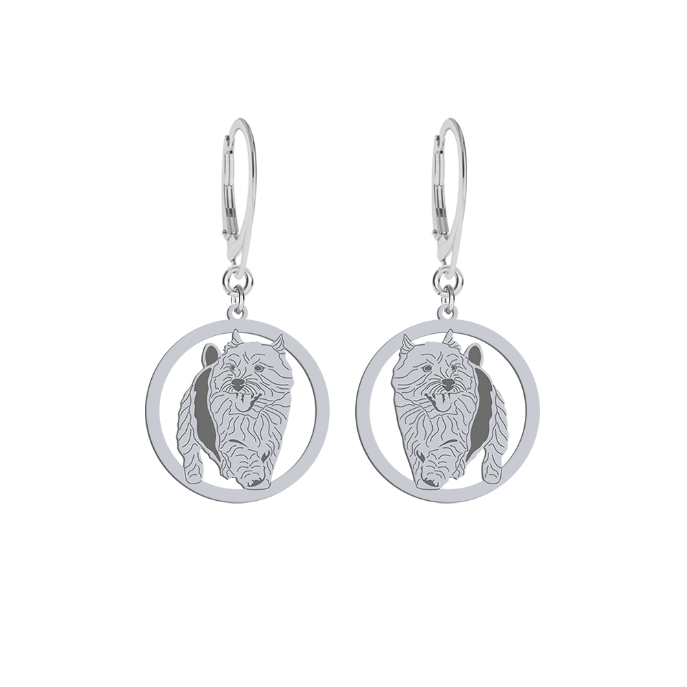 Silver Norwich Terrier earrings, FREE ENGRAVING - MEJK Jewellery