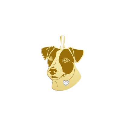 Zawieszka Jack Russell Terrier Krótkowłosy srebro pozłacane GRAWER GRATIS - MEJK Jewellery