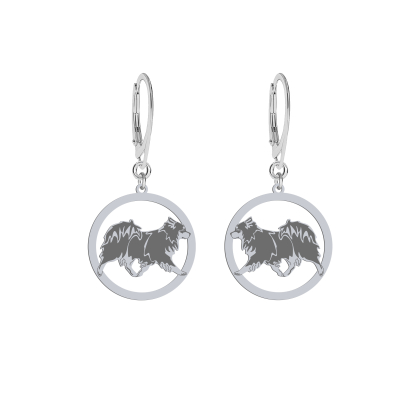 Silver Finnish Lapphund earrings, FREE ENGRAVING - MEJK Jewellery