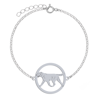 Silver Labrador Retriever bracelet, FREE ENGRAVING - MEJK Jewellery