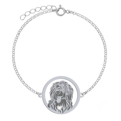 Silver Briard engraved bracelet - MEJK Jewellery