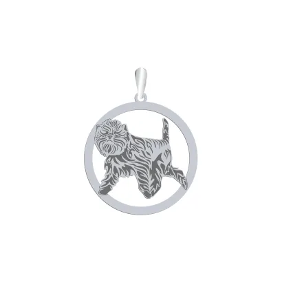Silver Affenpinscher pendant, FREE ENGRAVING - MEJK Jewellery