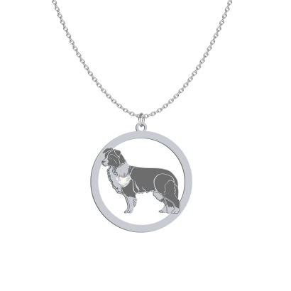 Silver Border Collie necklace, FREE ENGRAVING - MEJK Jewellery