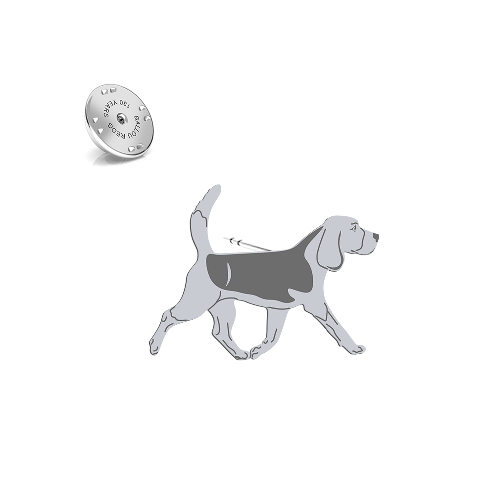 Wpinka z psem Beagle srebro - MEJK Jewellery
