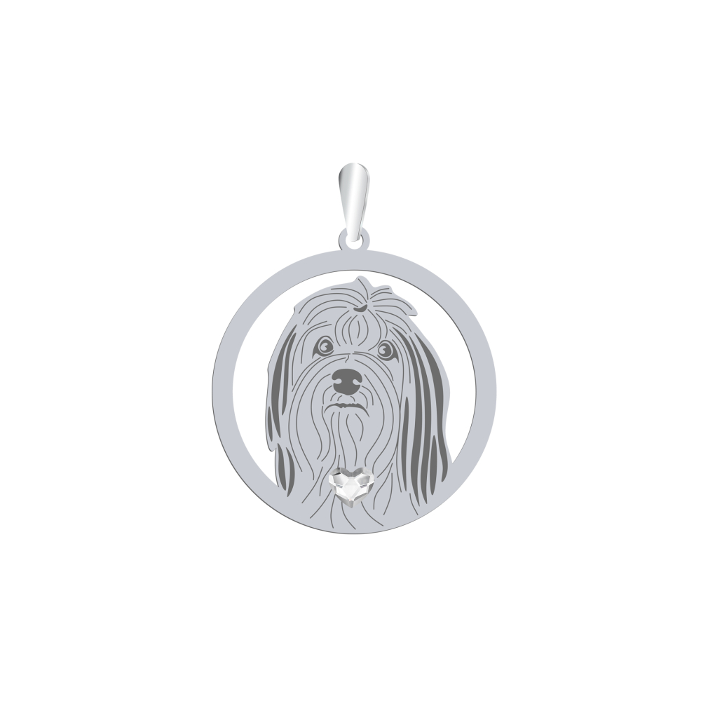 Silver Lowchen pendant, FREE ENGRAVING - MEJK Jewellery