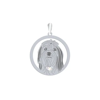 Silver Lowchen pendant, FREE ENGRAVING - MEJK Jewellery