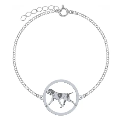 Silver Bracco Italiano engraved bracelet FREE ENGRAVING - MEJK Jewellery