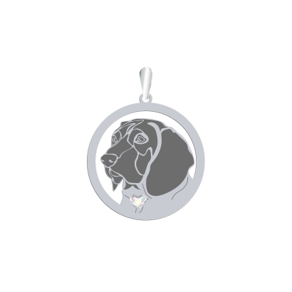 Silver Bavarian Moutain Hound pendant, FREE ENGRAVING - MEJK Jewellery