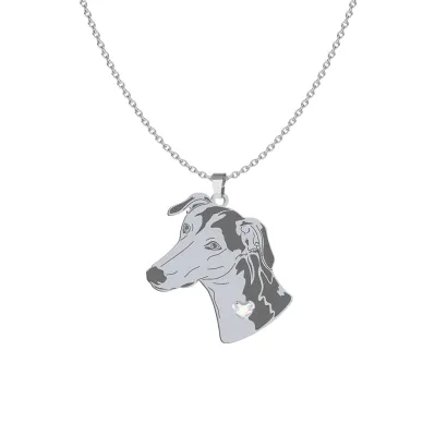 Silver Polish Greyhound necklace, FREE ENGRAVING - MEJK Jewellery