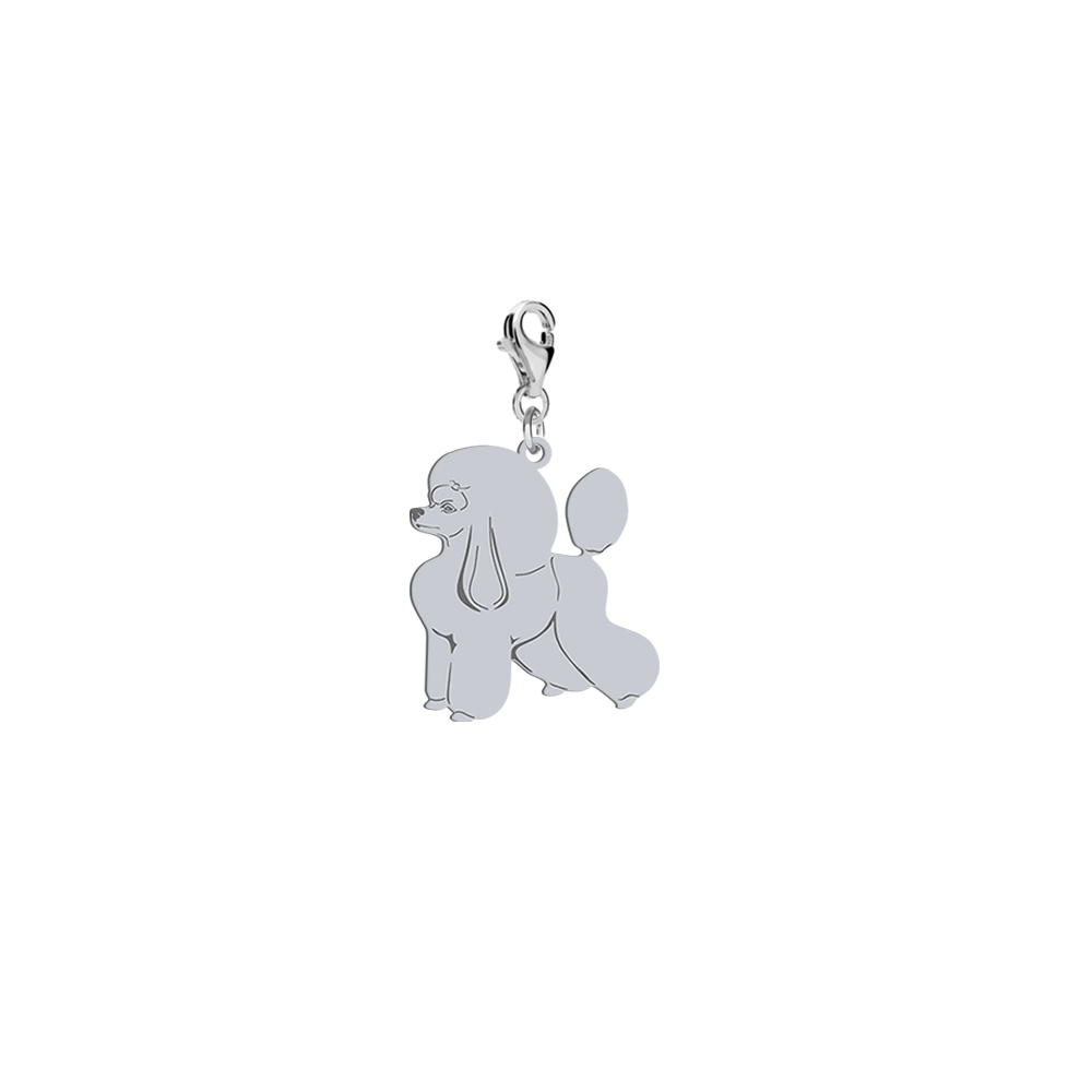 Silver Poodle charms, FREE ENGRAVING - MEJK Jewellery