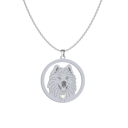 Naszyjnik z psem Samoyed srebro GRAWER GRATIS - MEJK Jewellery