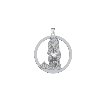 Silver Hairless Chinese Crested pendant, FREE ENGRAVING - MEJK Jewellery