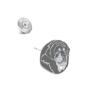 Silver Tibetan Mastiff pin - MEJK Jewellery