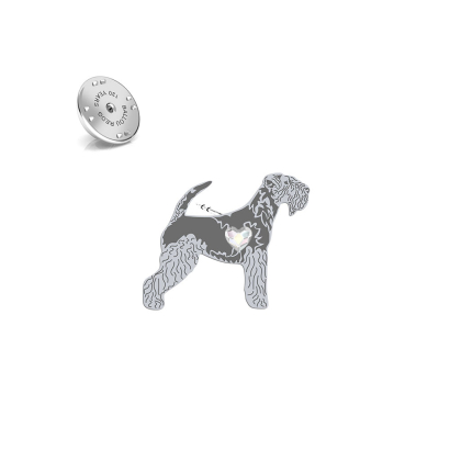 Silver Lakeland Terrier pin - MEJK Jewellery