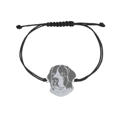 Silver Landseer string bracelet, FREE ENGRAVING - MEJK Jewellery