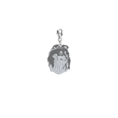 Silver Sheltie charms, FREE ENGRVING - MEJK Jewellery