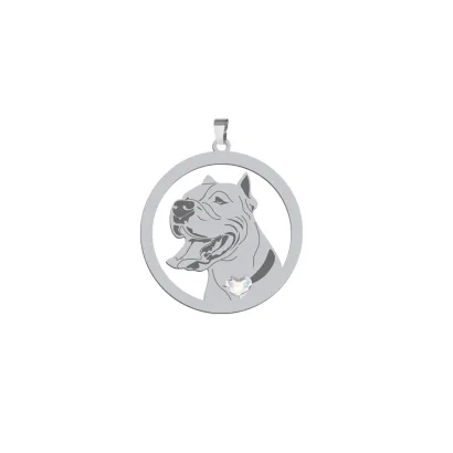 Silver Dogo Argentino engraved pendant - MEJK Jewellery