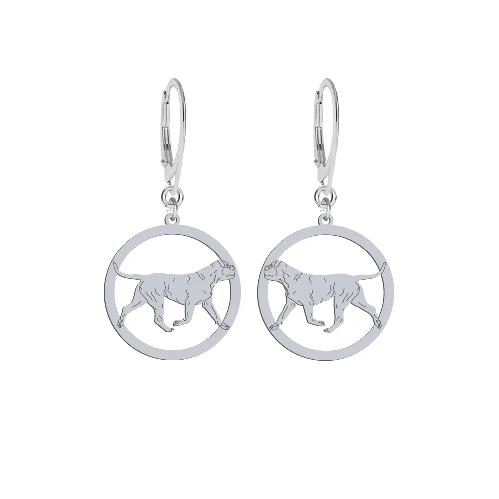 Silver Bullmastiff earrings, FREE ENGRAVING - MEJK Jewellery