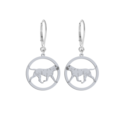 Silver Bullmastiff earrings, FREE ENGRAVING - MEJK Jewellery