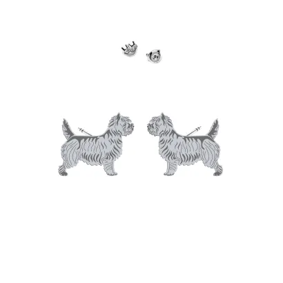 Kolczyki z psem Cairn Terrier srebro - MEJK Jewellery