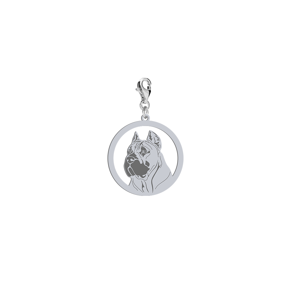 Silver Perro de Presa Canario charms, FREE ENGRAVING - MEJK Jewellery