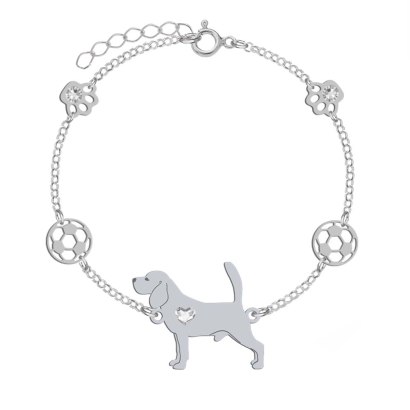 Silver Beagle engraved bracelet- MEJK Jewellery