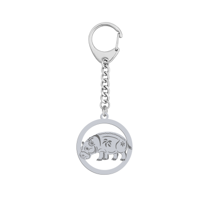 Brelok Hipopotam srebro925 GRAWER GRATIS - MEJK Jewellery
