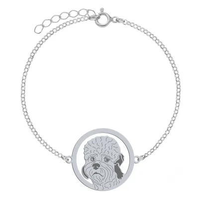 Silver Dandie Dinmont Terrier bracelet, FREE ENGRAVING - MEJK Jewellery