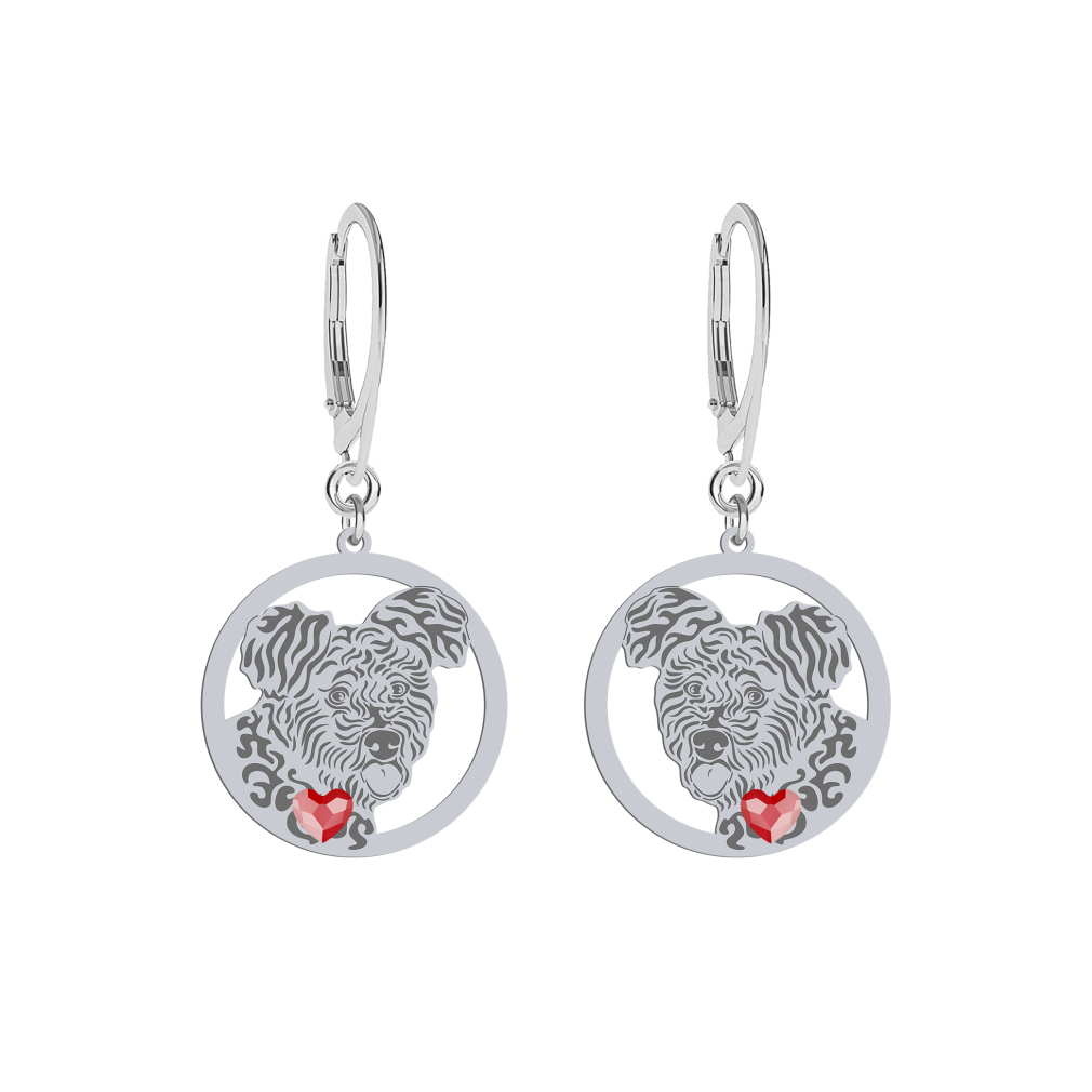 Silver Pumi engraved earrings with a heart - MEJK Jewellery