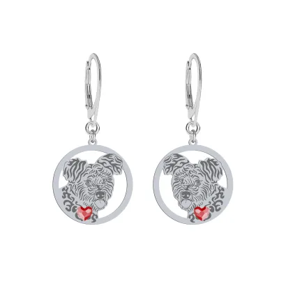 Silver Pumi engraved earrings with a heart - MEJK Jewellery