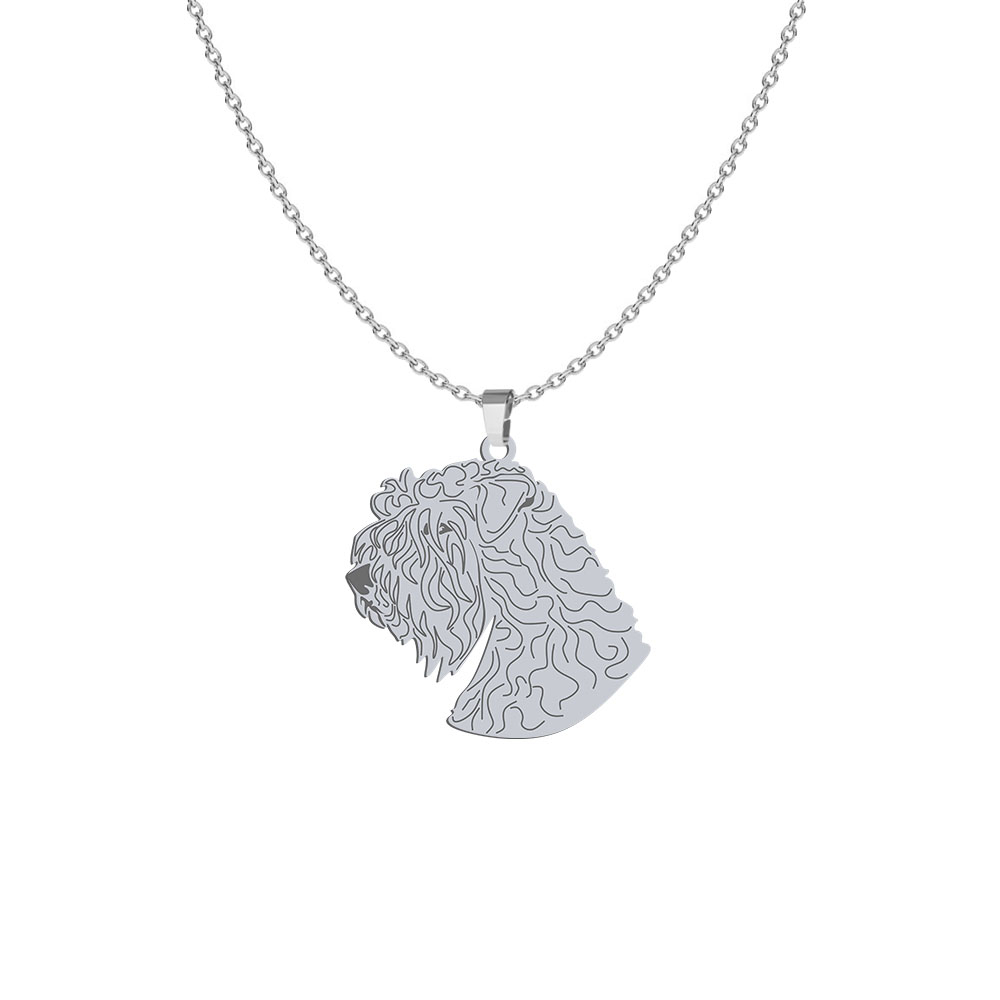 Silver Irish Soft-coated Wheaten Terrier necklace, FREE ENGRAVING - MEJK Jewellery