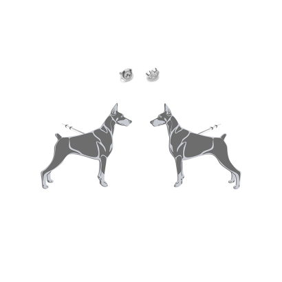 Silver Doberman earrings - MEJK Jewellery