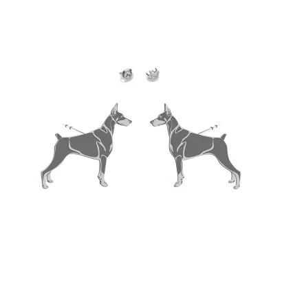 Silver Doberman earrings - MEJK Jewellery