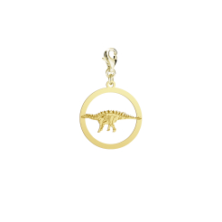 Pozłacany Charms Miragaia Dinozaur - MEJK Jewellery