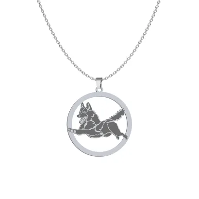 Silver Schipperke necklace, FREE ENGRAVING - MEJK Jewellery