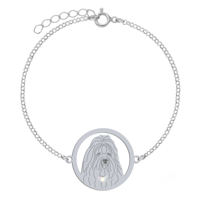 Silver Coton de Tulear bracelet, FREE ENGRAVING - MEJK Jewellery