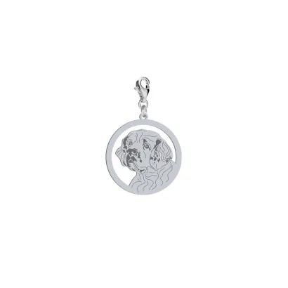 Silver Clumber Spaniel charms, FREE ENGRAVING - MEJK Jewellery
