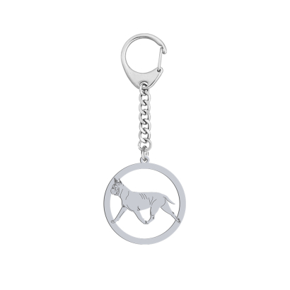 Silver Chongqing Dog engraved keyring - MEJK Jewellery