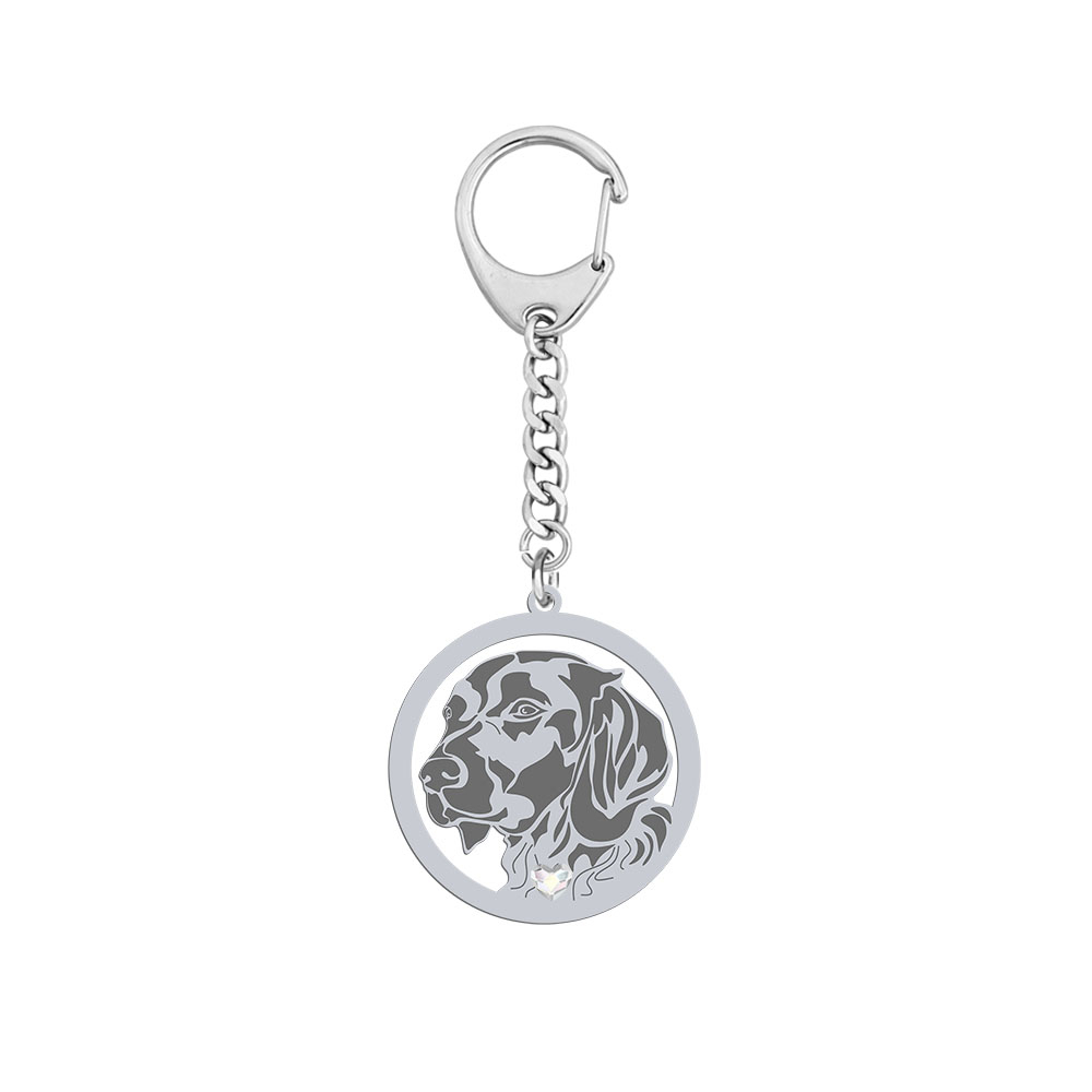 Silver Small Münsterländer keyring, FREE ENGRAVING - MEJK Jewellery