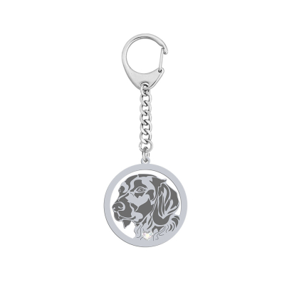 Silver Small Münsterländer keyring, FREE ENGRAVING - MEJK Jewellery