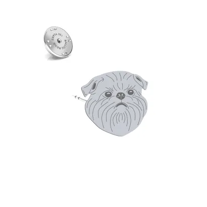 Silver Belgian Griffon pin - MEJK Jewellery
