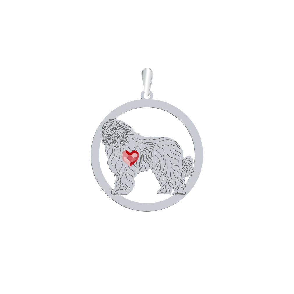 Silver Romanian Mioritic Shepherd  engraved pendant with a heart - MEJK Jewellery