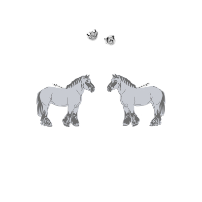Silver Belgian Horse earrings - MEJK Jewellery